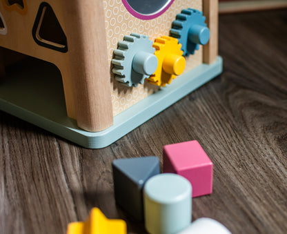 Wooden Activity Cube for Toddlers | Interactive Learning Toy