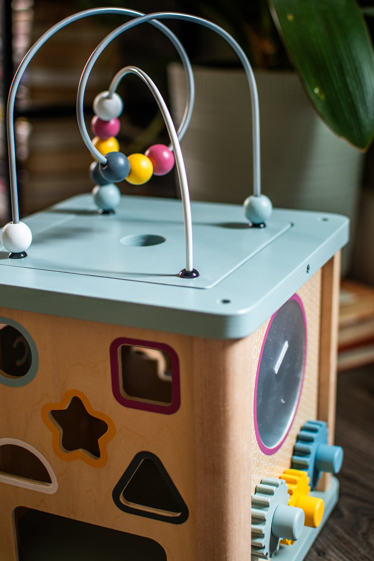 Wooden Activity Cube for Toddlers | Interactive Learning Toy