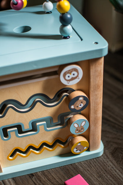 Wooden Activity Cube for Toddlers | Interactive Learning Toy