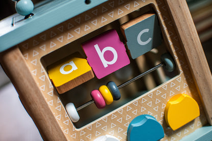 Wooden Activity Cube for Toddlers | Interactive Learning Toy