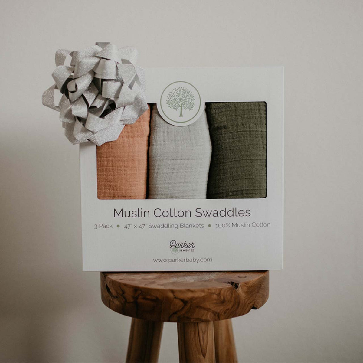 Estes Cotton Muslin Baby Swaddle Blankets – 3 Pack