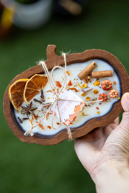 Pumpkin Dough Bowl Candle | Hand-Poured Fall Décor