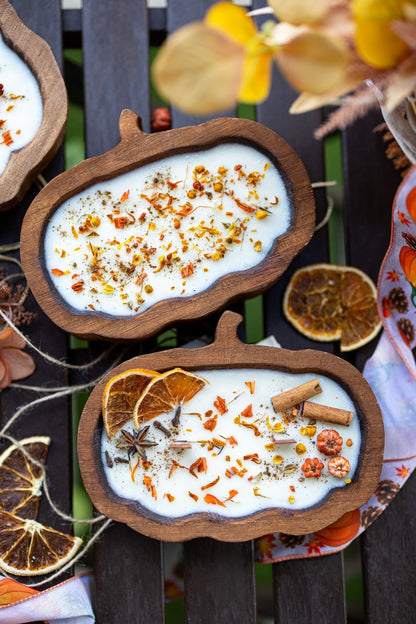 Pumpkin Dough Bowl Candle | Hand-Poured Fall Décor