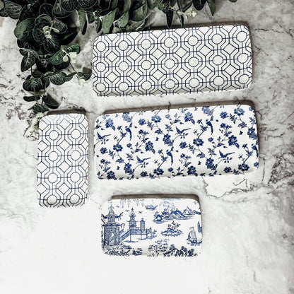 Blue &amp; White Chinoiserie Serving Tray Set | 4 Pieces