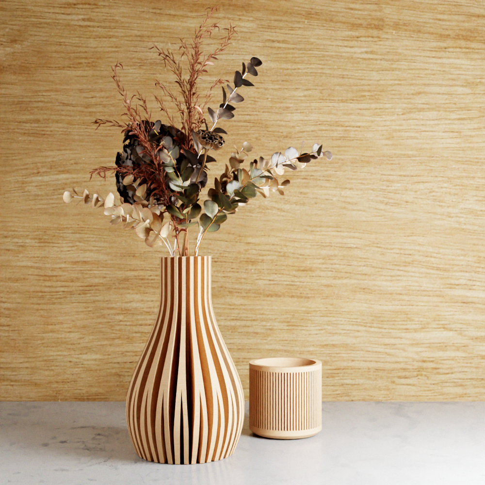 WILLOW Sculptural Fluted Vase