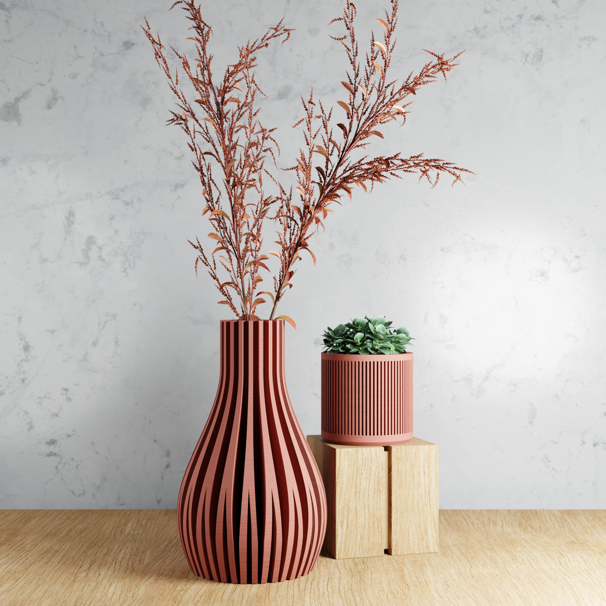 WILLOW Sculptural Fluted Vase