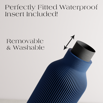 Modern Ribbed Decorative Vase | Sculptural Home Accent