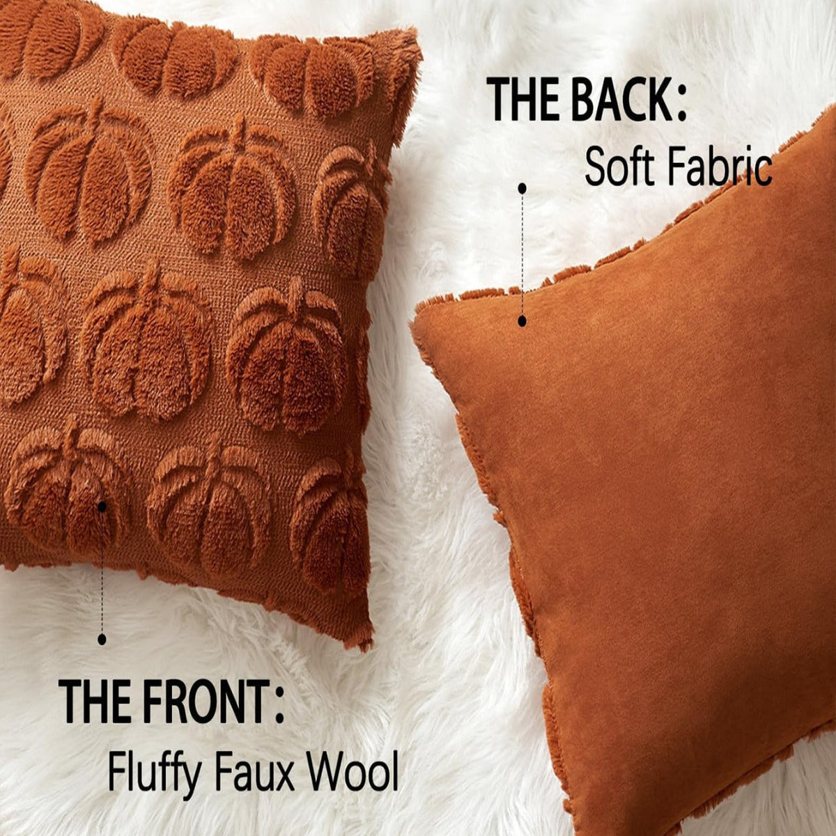 Textured Pumpkin Pillow Covers | Cozy Fall Home Decor
