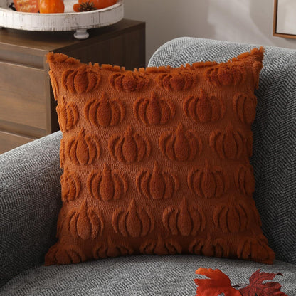 Textured Pumpkin Pillow Covers | Cozy Fall Home Decor