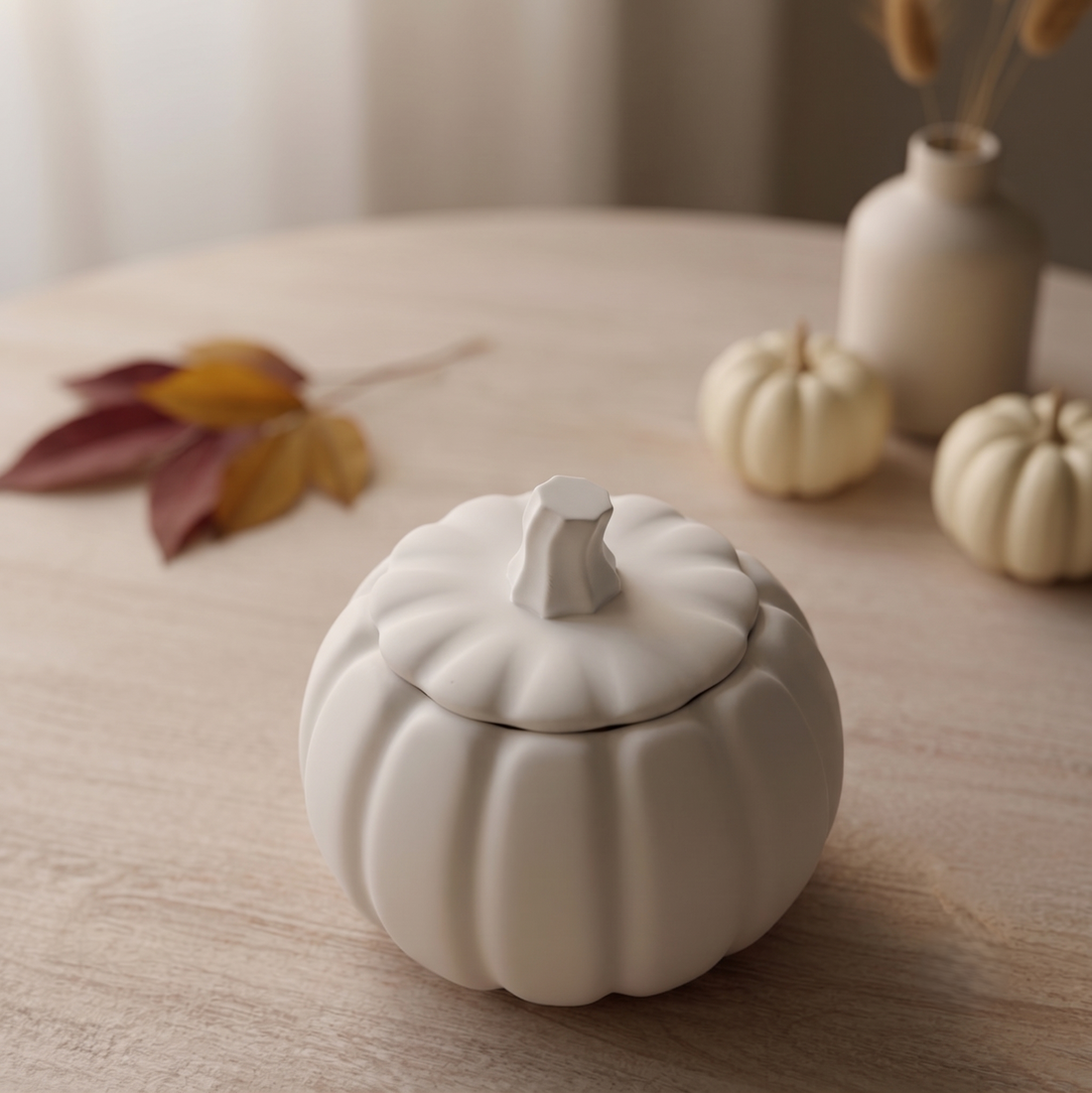 Sculptural Pumpkin Candle | Handmade Fall Décor