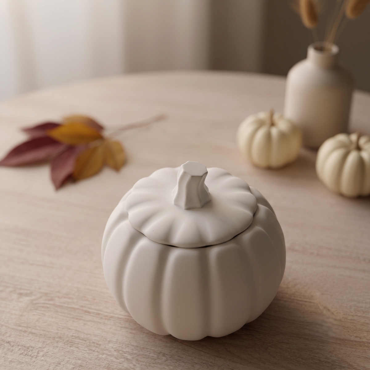 Sculptural Pumpkin Candle | Handmade Fall Décor
