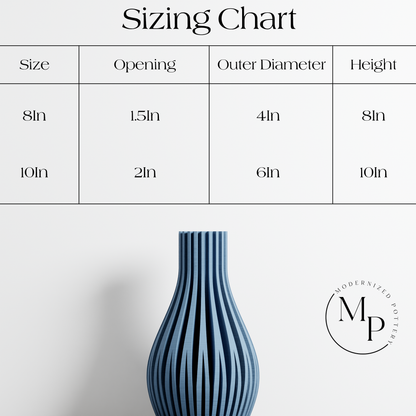 WILLOW Sculptural Fluted Vase