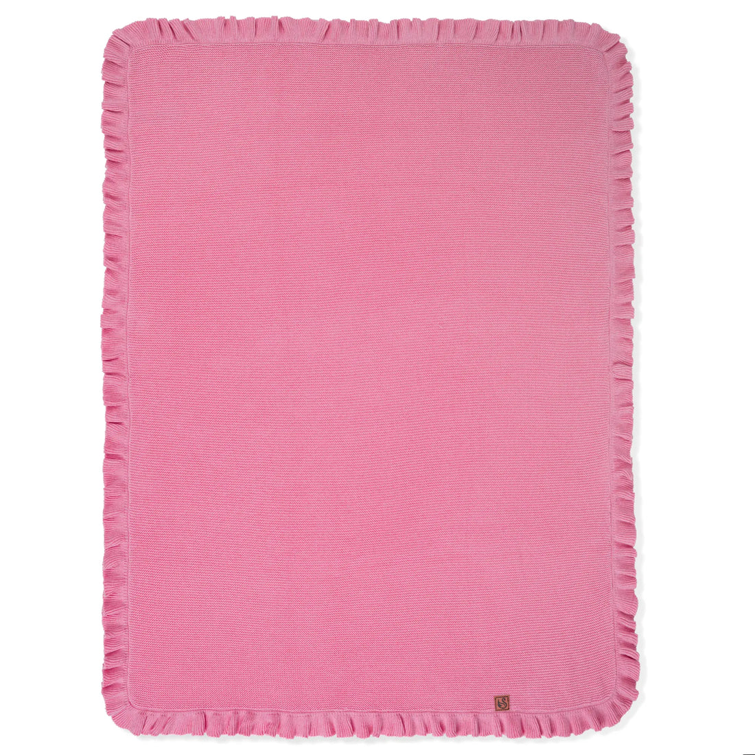 Heirloom Ruffled Edge Cotton Knit Baby Blanket