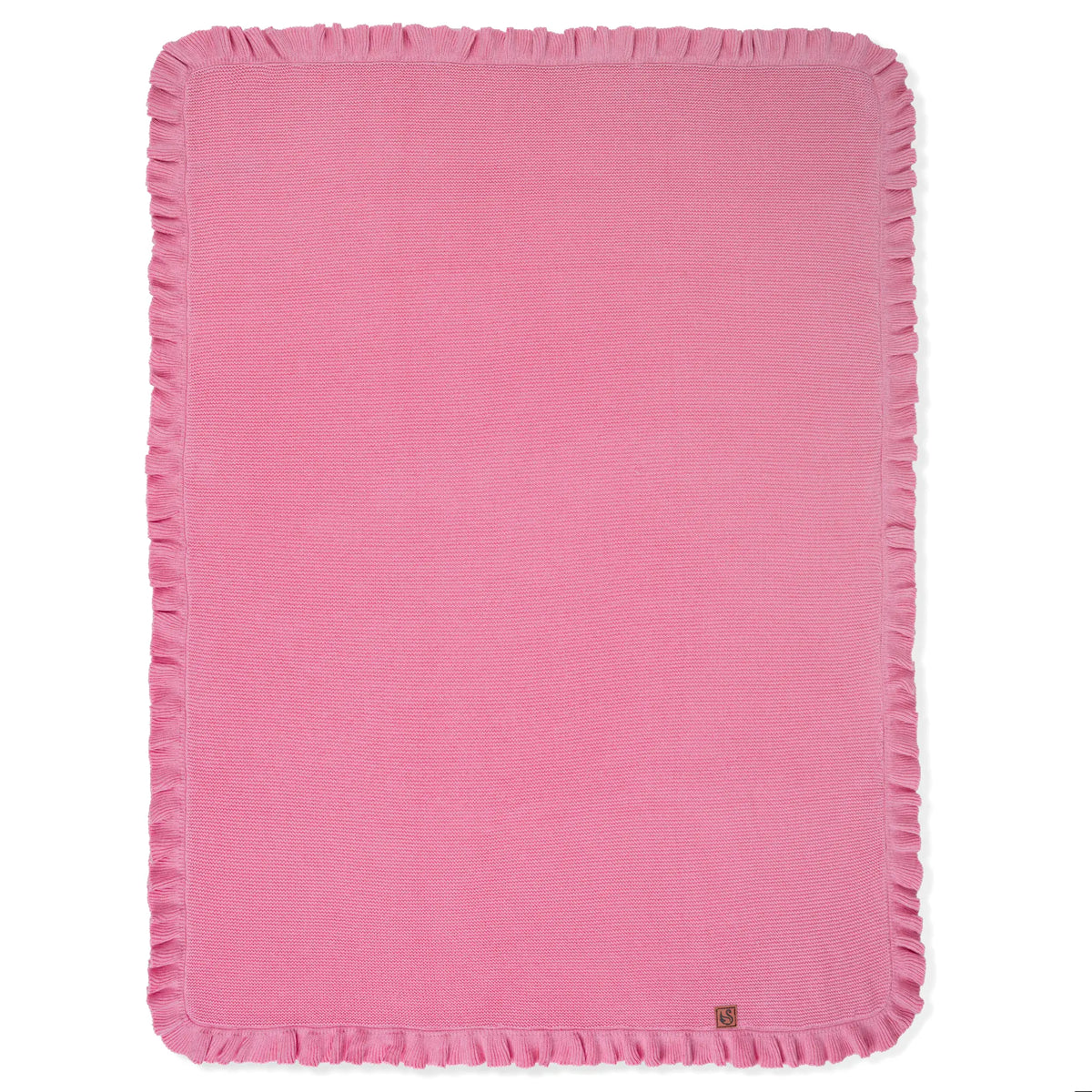 Heirloom Ruffled Edge Cotton Knit Baby Blanket