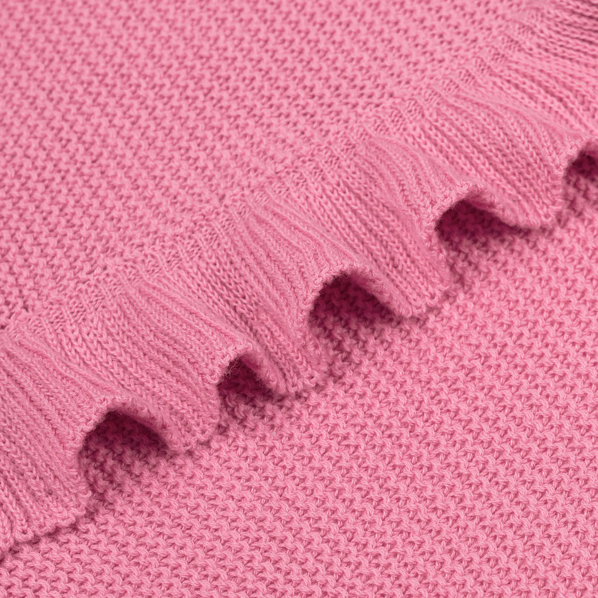 Heirloom Ruffled Edge Cotton Knit Baby Blanket