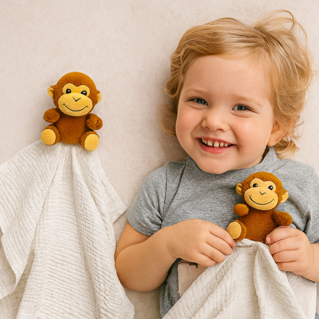 Monkey Plush Security Blanket | Baby Lovey