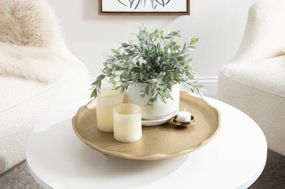 Alessia Decorative Footed Serving Tray | Antique Bronze