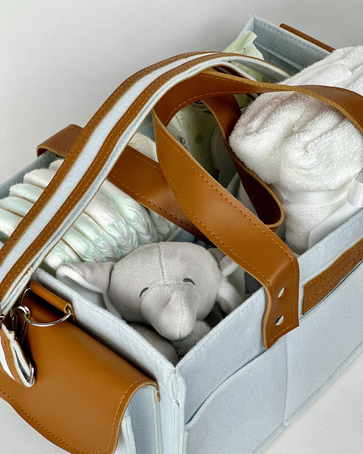 Blue Coral Baby Diaper Caddy | Nursery Organizer