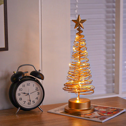 LED Spiral Christmas Tree Light | Holiday Table Decor