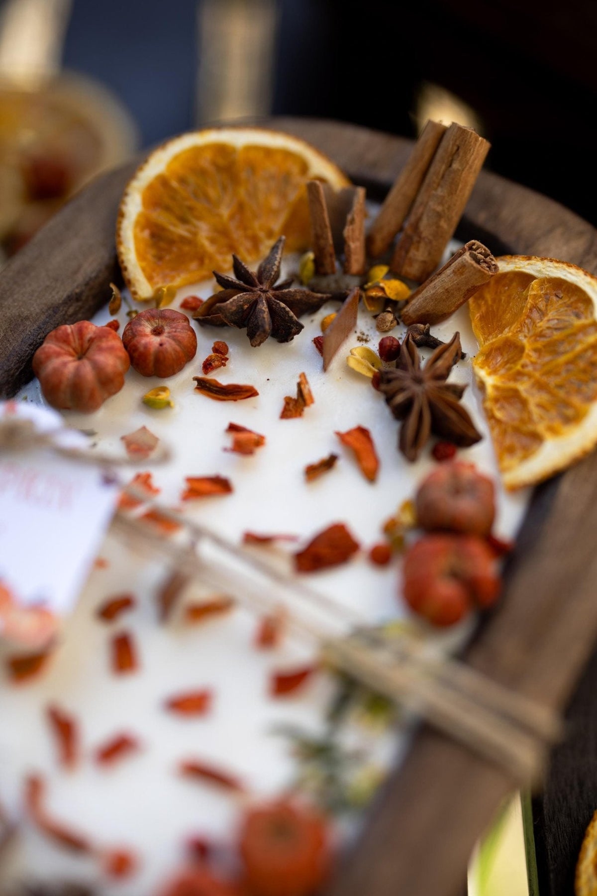Large Wooden Pumpkin Dough Bowl | Fall Décor &amp; Candle