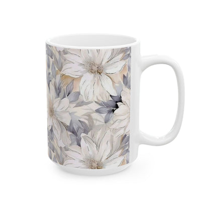 Neutral Floral Ceramic Mug