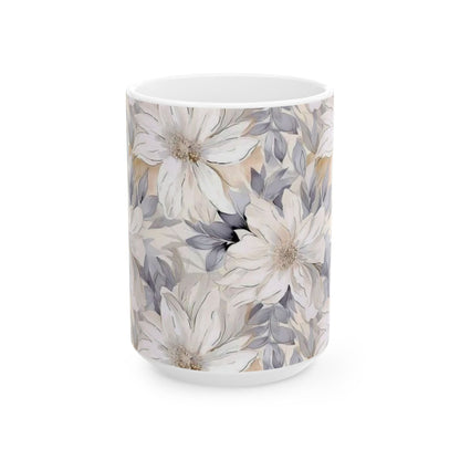 Neutral Floral Ceramic Mug