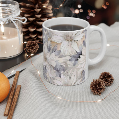 Neutral Floral Ceramic Mug