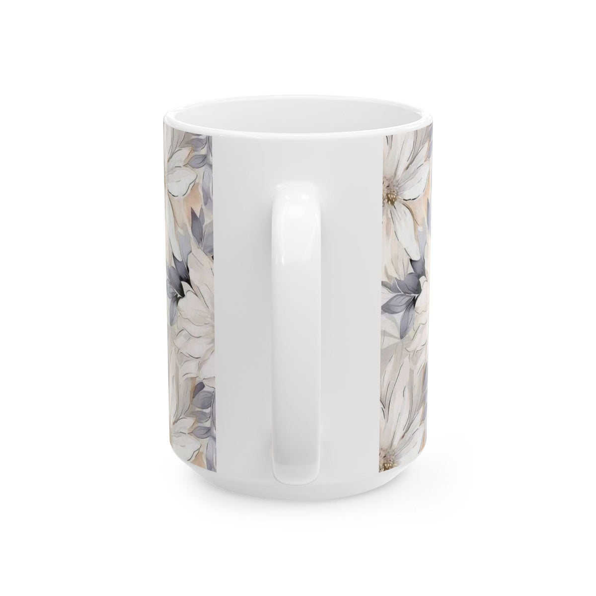 Neutral Floral Ceramic Mug