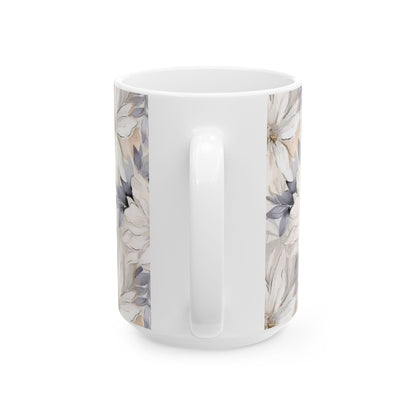 Neutral Floral Ceramic Mug