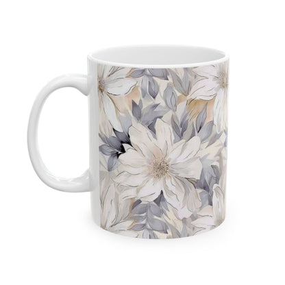 Neutral Floral Ceramic Mug