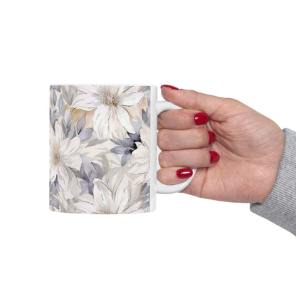 Neutral Floral Ceramic Mug