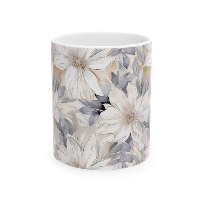 Neutral Floral Ceramic Mug
