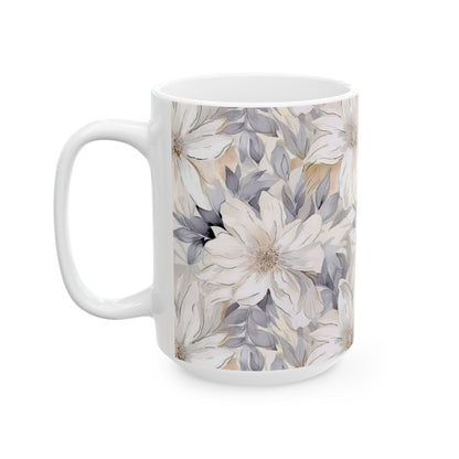 Neutral Floral Ceramic Mug