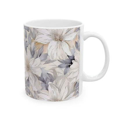 Neutral Floral Ceramic Mug