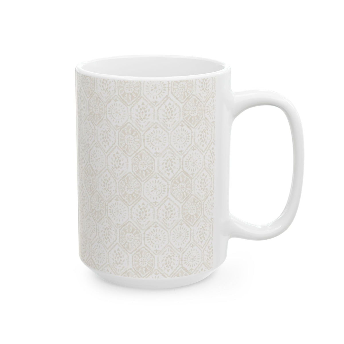 Neutral Geometric Ceramic Mug