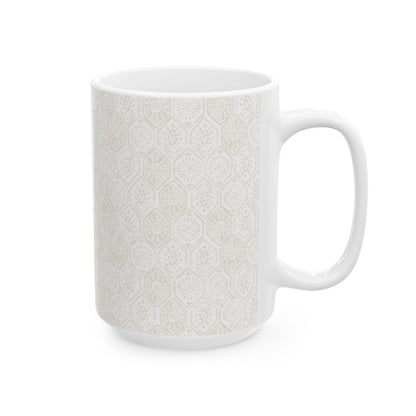 Neutral Geometric Ceramic Mug