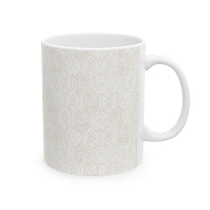 Neutral Geometric Ceramic Mug