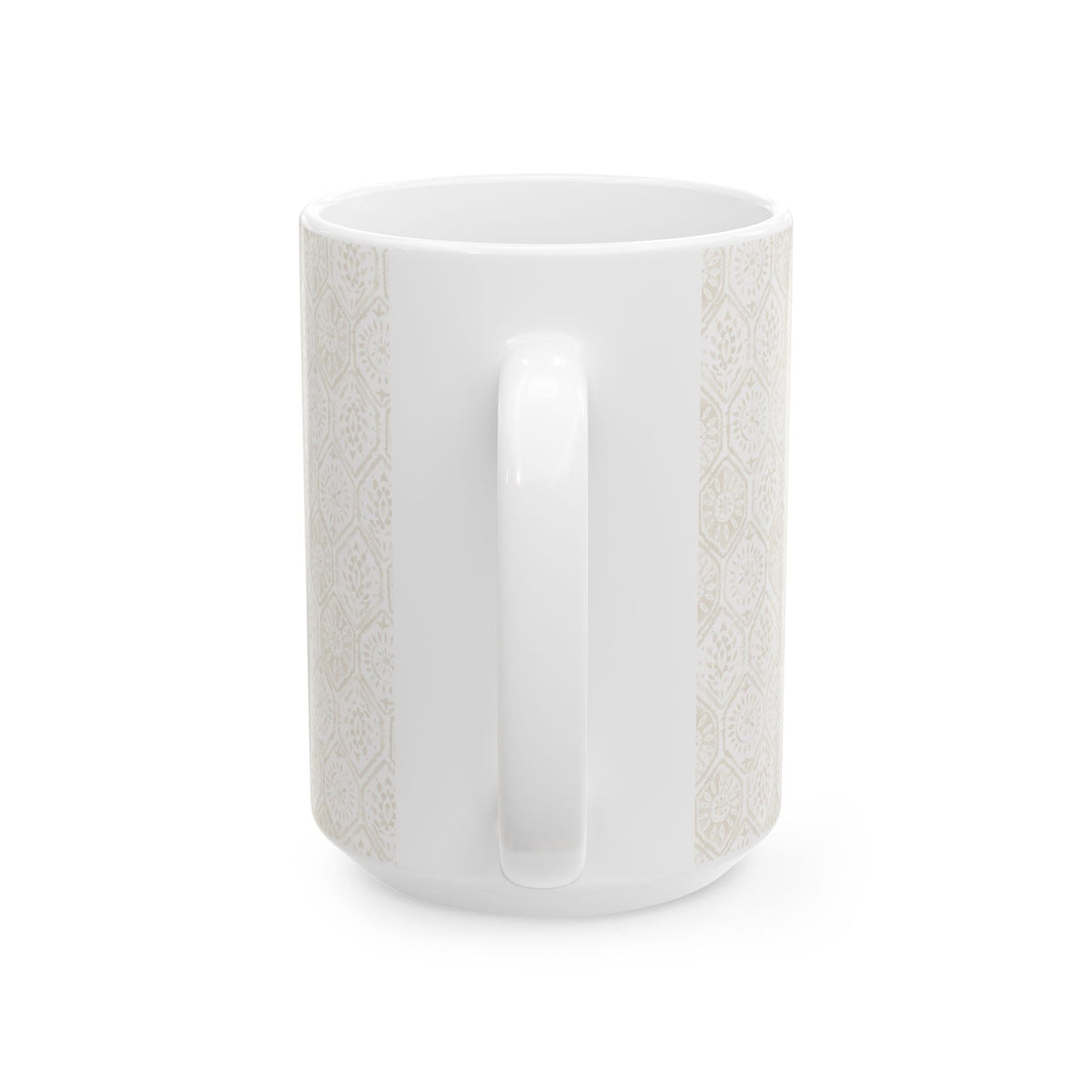 Neutral Geometric Ceramic Mug