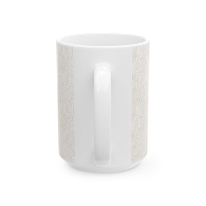 Neutral Geometric Ceramic Mug