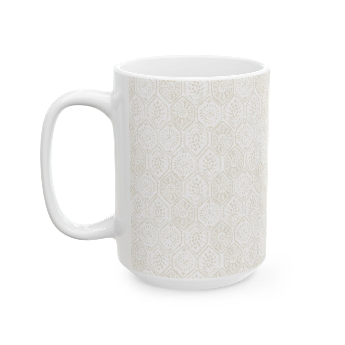 Neutral Geometric Ceramic Mug