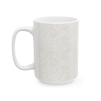 Neutral Geometric Ceramic Mug
