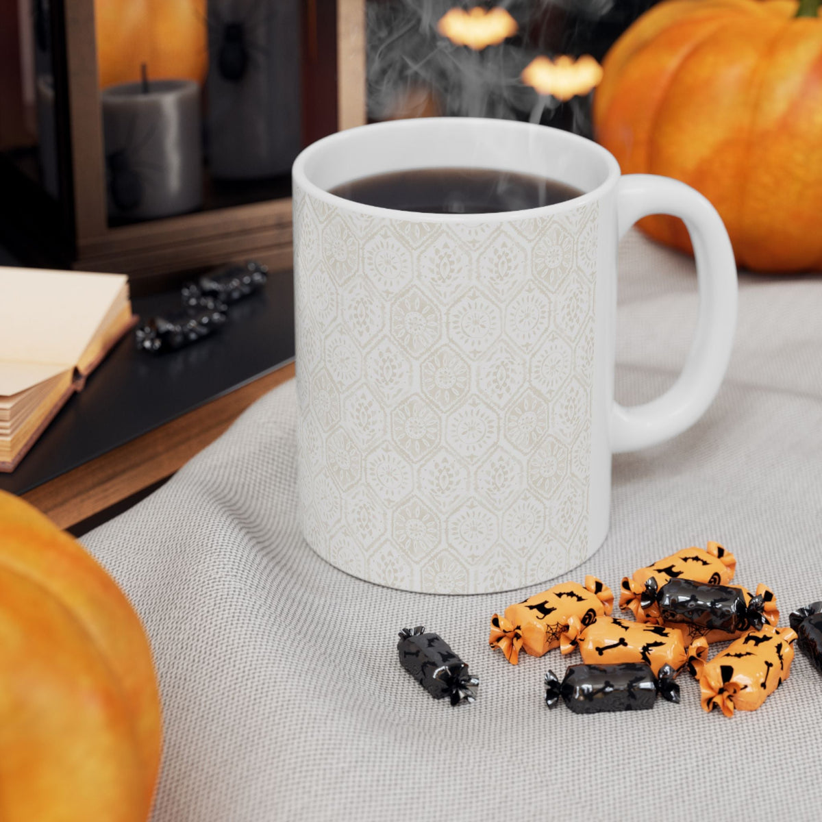 Neutral Geometric Ceramic Mug