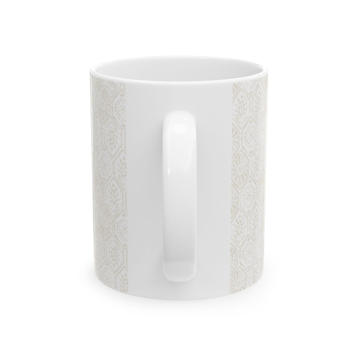 Neutral Geometric Ceramic Mug