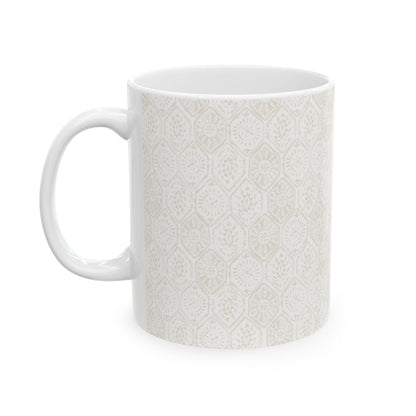 Neutral Geometric Ceramic Mug