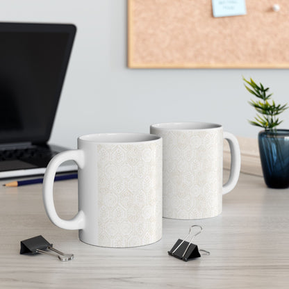Neutral Geometric Ceramic Mug