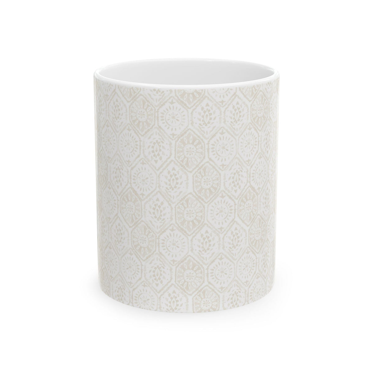 Neutral Geometric Ceramic Mug