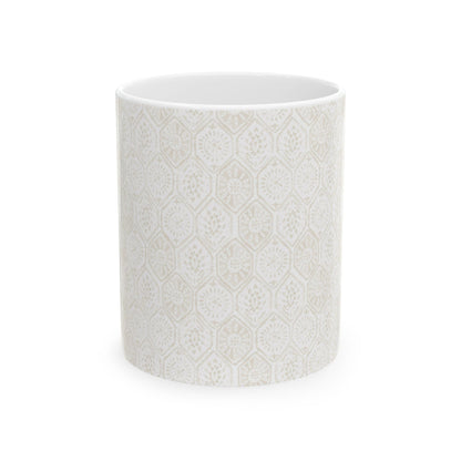 Neutral Geometric Ceramic Mug