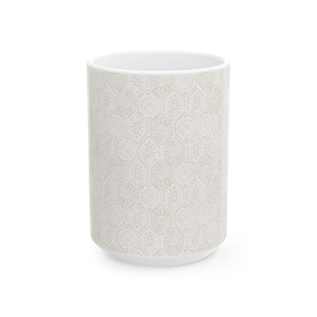 Neutral Geometric Ceramic Mug