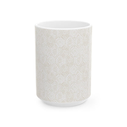 Neutral Geometric Ceramic Mug