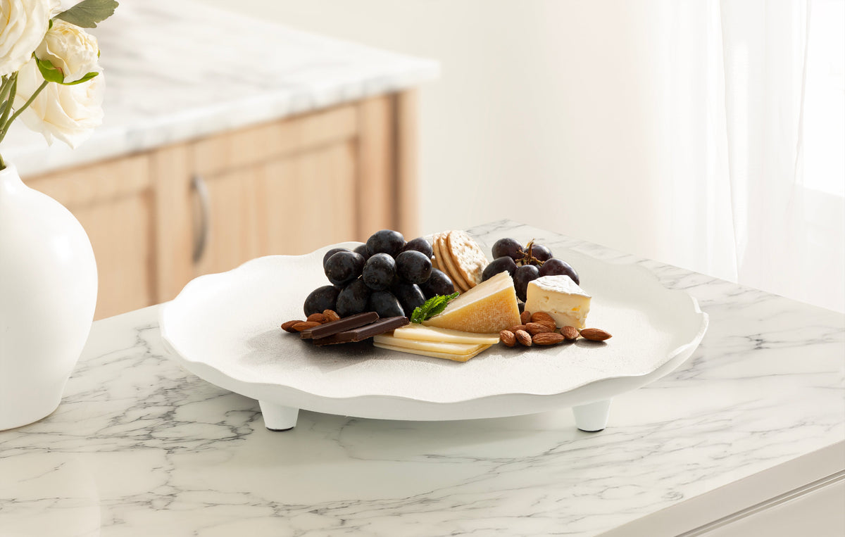 Alessia Decorative Footed Serving Tray | Antique Bronze
